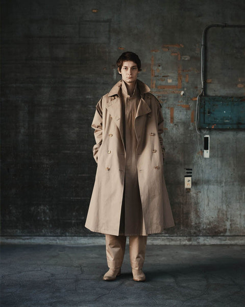 SCYE BASICS/Finx Cotton Gaberdine Trench Coat