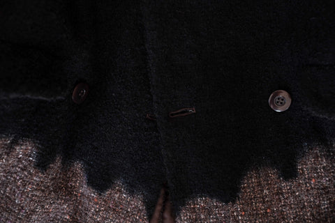 suzusan/Various Loop Yarn Tweed Half Pee Coat Boushi Somewake Shibori