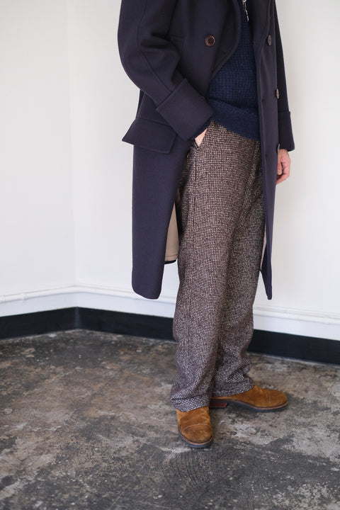 FRANK LEDER/Brown Waffled Wool Trousers