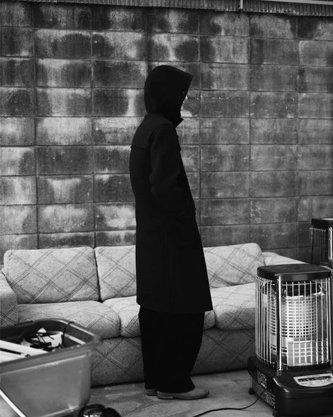 SCYE BASICS/Double Woven Melton Duffle Coat