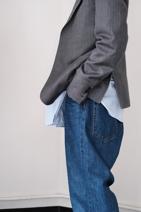 SCYE BASICS/Selvedge Denim Used Wash Wide Leg Jeans