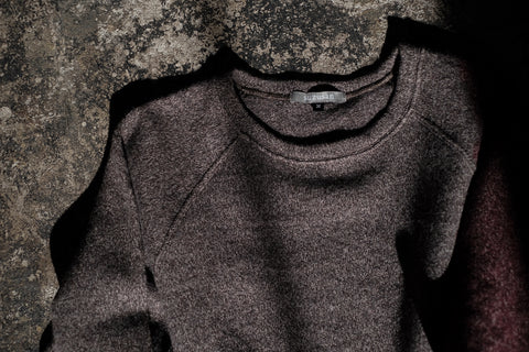 suzusan/Wool Cotton Jersey Crew Neck Pullover Boushi shibori "Dot"
