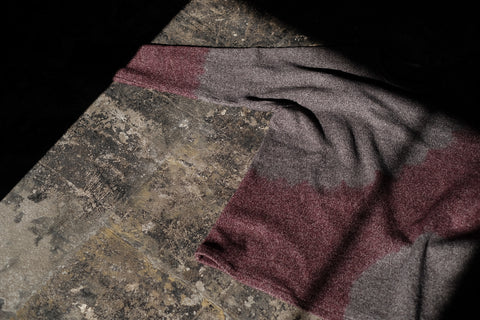 suzusan/Wool Cotton Jersey Crew Neck Pullover Boushi shibori "Dot"