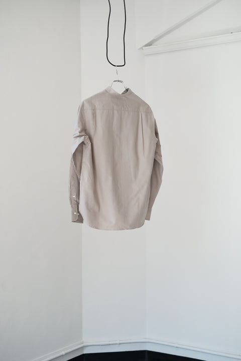 SCYE BASIC/Supima Cotton Oxford Grandad Shirt