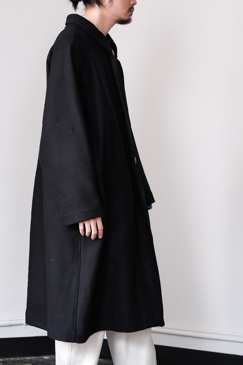 FRANK LEDER/Black Wool Coat