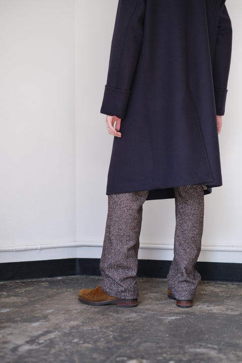 SCYE BASICS/Super 140 Wool Melton D.B Overcoat