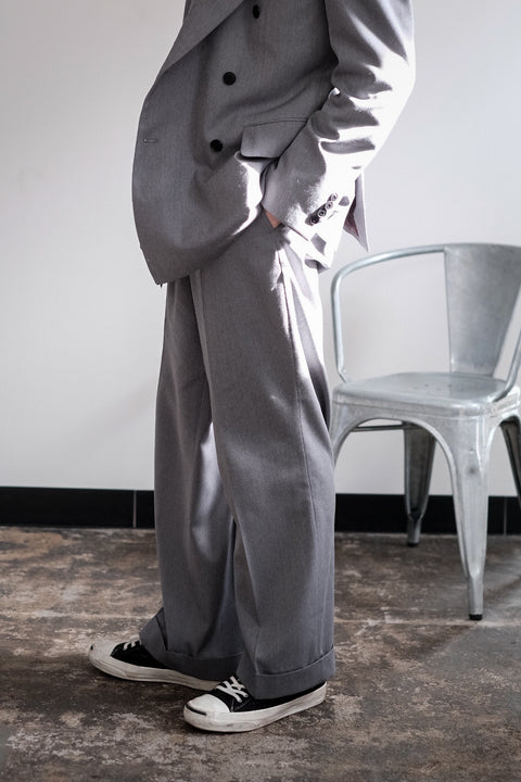 SCYE BASICS/Wool Max Gaberdine Wide Leg Trousers