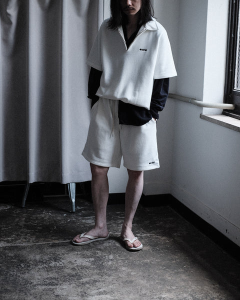 SCYE BASICS/Tubelar Loop Back Terry Logo Half Zip Pullover