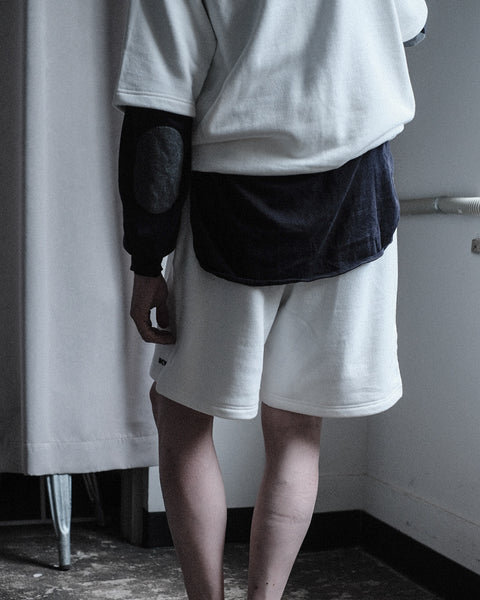 SCYE BASICS/Tubelar Loop Back Terry Logo Sweat Shorts