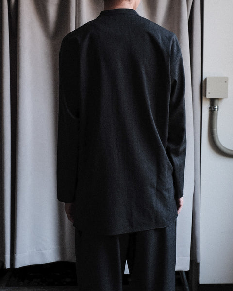 山内/グレンチェックウール・パジャマシャツ