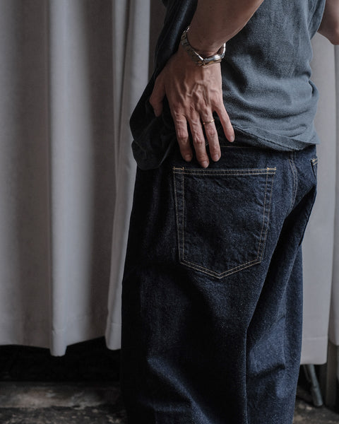 The DUFFER N NEPHEWS/Wide Tapered Denim Pants