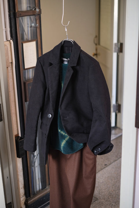 suzusan/Cashmere Seamless Pullover mokume shibori "Line"