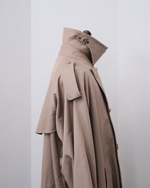 SCYE BASICS/Finx Cotton Gaberdine Trench Coat