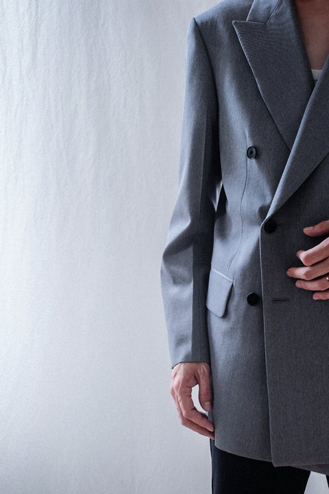 SCYE BASICS/Wool Max Gaberdine 6B D.B Blazer