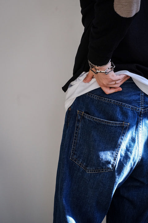 SCYE BASICS/Selvedge Denim Used Wash Wide Leg Jeans