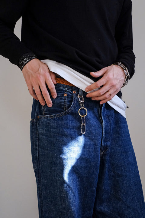 SCYE BASICS/Selvedge Denim Used Wash Wide Leg Jeans