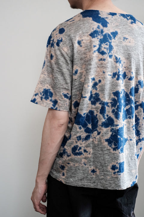 suzusan/Linen jersey Short Sleeve T-Shirt Madara Shibori