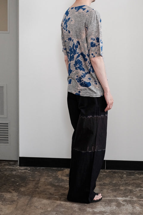 suzusan/Linen jersey Short Sleeve T-Shirt Madara Shibori