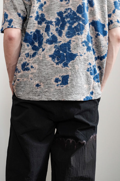 suzusan/Linen jersey Short Sleeve T-Shirt Madara Shibori