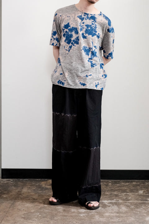 suzusan/Linen jersey Short Sleeve T-Shirt Madara Shibori