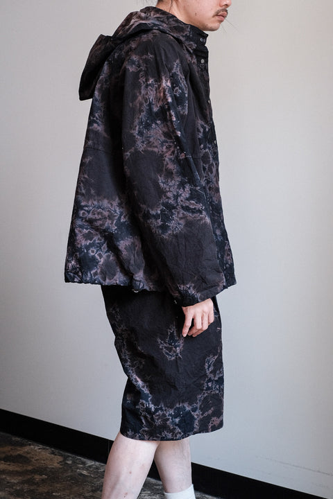 suzusan/Cotton Broad Hooded Jacket Madara Shibori
