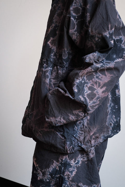 suzusan/Cotton Broad Hooded Jacket Madara Shibori