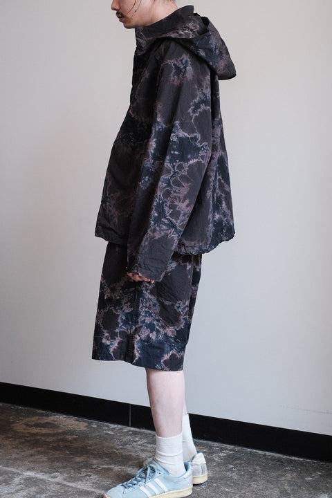 suzusan/Cotton Broad Hooded Jacket Madara Shibori
