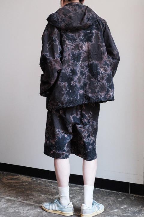 suzusan/Cotton Broad Hooded Jacket Madara Shibori
