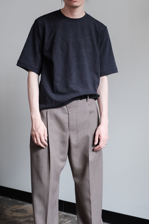 山内/塩縮リネンニットTシャツ