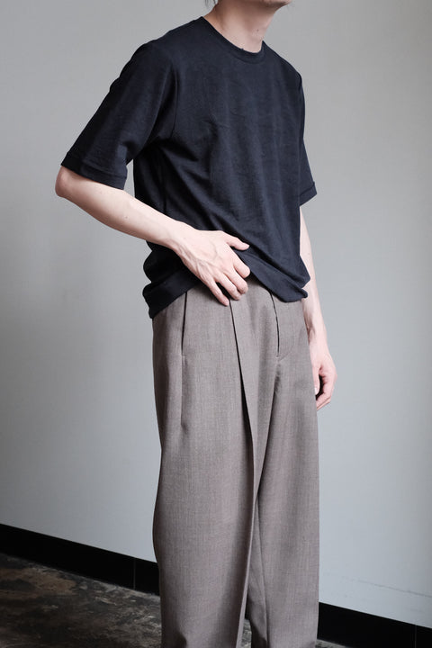 山内/塩縮リネンニットTシャツ