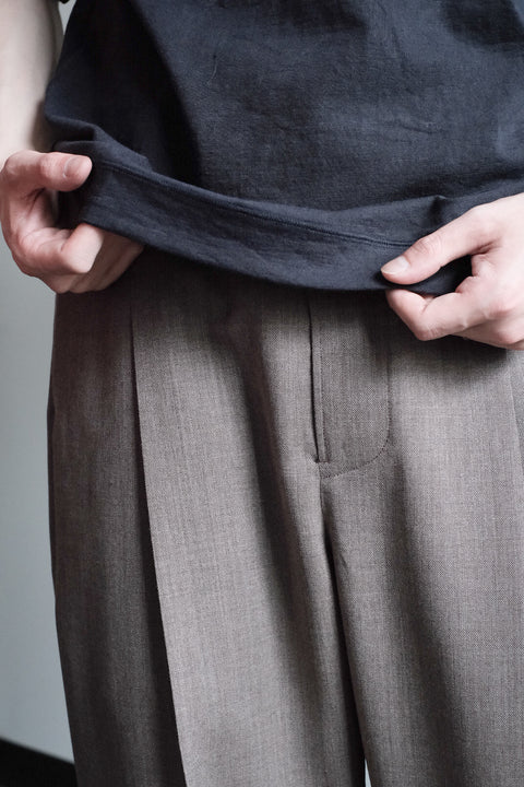 山内/塩縮リネンニットTシャツ