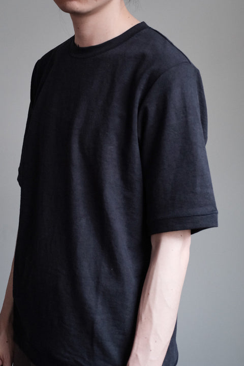 山内/塩縮リネンニットTシャツ