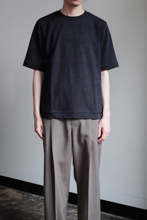 山内/塩縮リネンニットTシャツ