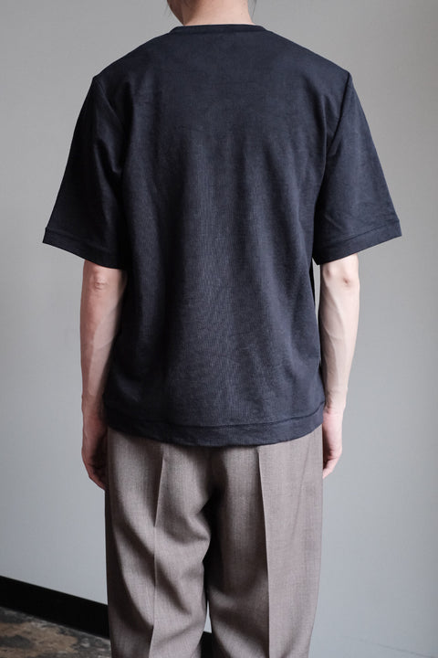 山内/塩縮リネンニットTシャツ