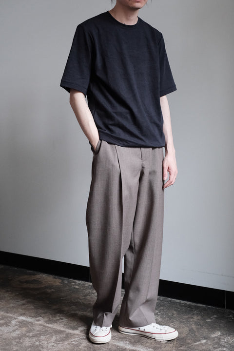 山内/塩縮リネンニットTシャツ