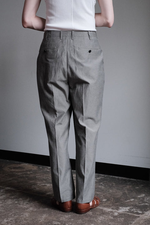 山内/2plyキュプラ*鉄媒染コットン・セミワイドワンタックパンツ