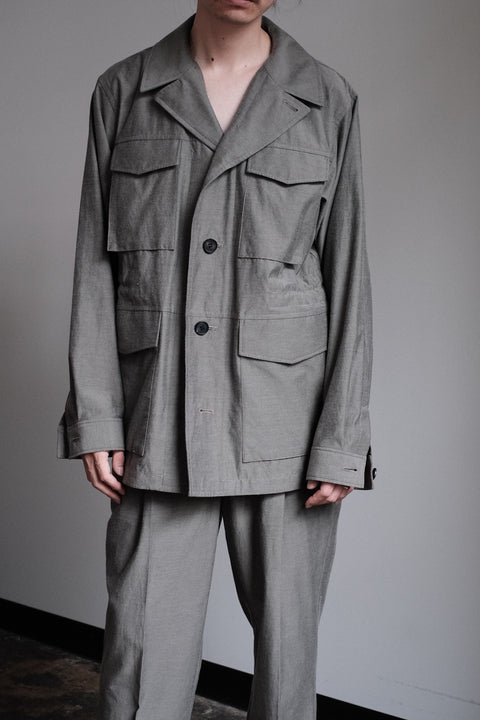 山内/2plyキュプラ×鉄媒染コットン・フィールドジャケット