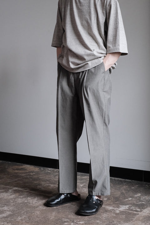 山内/2plyキュプラ*鉄媒染コットン・セミワイドワンタックパンツ