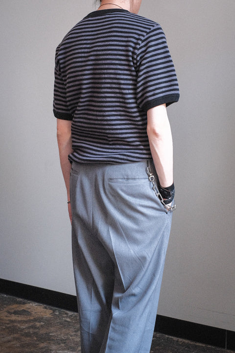 Slopeslow/Cotton Interlock Stripe Crew Neck T