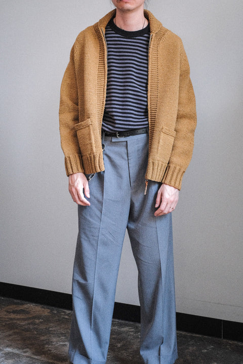 Slopeslow/Cotton Interlock Stripe Crew Neck T