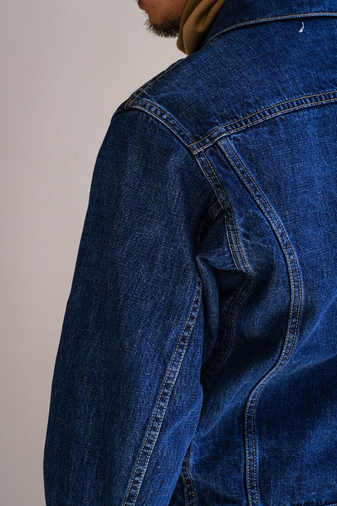 SCYE BASICS/Selvedge Denim Used Wash Trucker Jacket 3