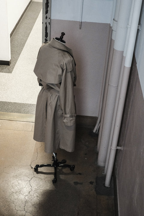 SCYE BASICS/Finx Cotton Gaberdine Trench Coat