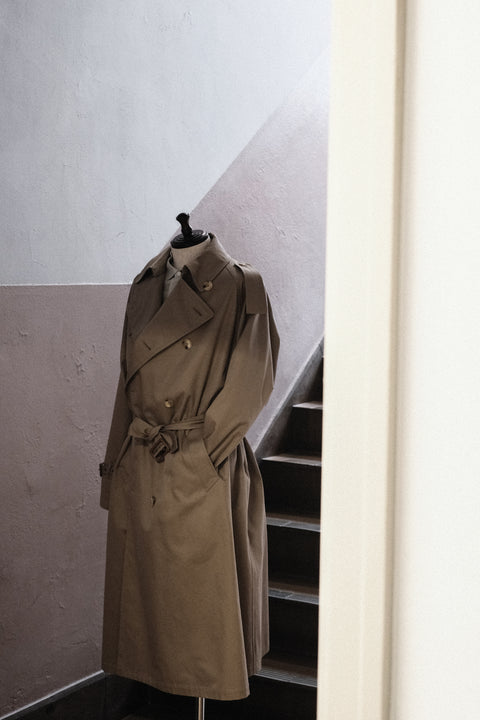 SCYE BASICS/Finx Cotton Gaberdine Trench Coat