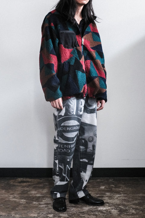 The DUFFER N NEPHEWS/Reversible Jacquard Boa Blouson