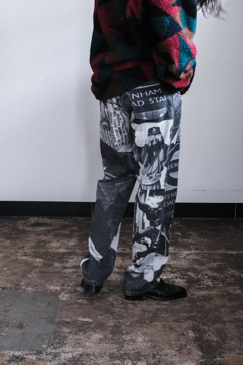 The DUFFER N NEPHEWS/Picture Print Denim Pants