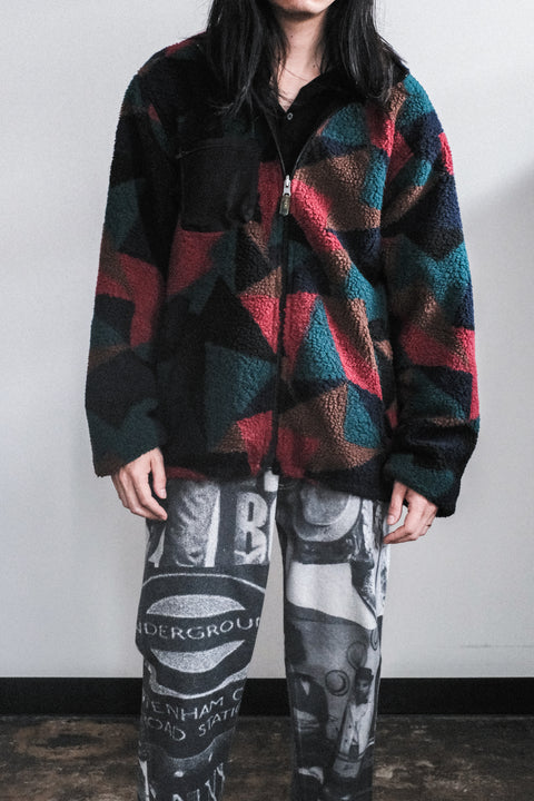 The DUFFER N NEPHEWS/Reversible Jacquard Boa Blouson