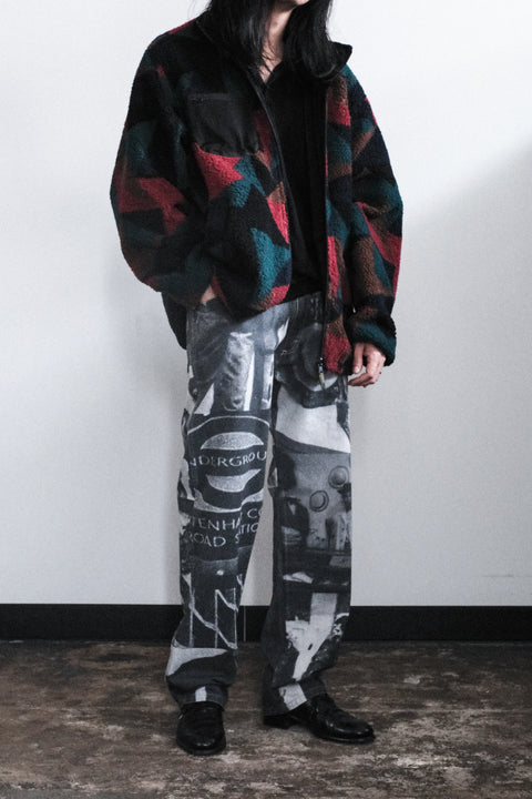 The DUFFER N NEPHEWS/Picture Print Denim Pants