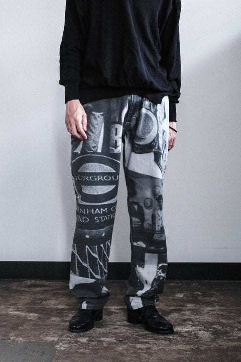 The DUFFER N NEPHEWS/Picture Print Denim Pants