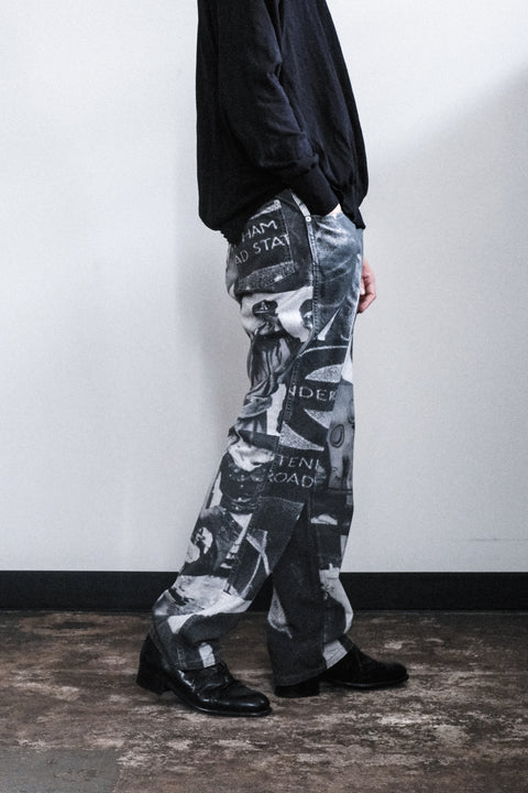 The DUFFER N NEPHEWS/Picture Print Denim Pants