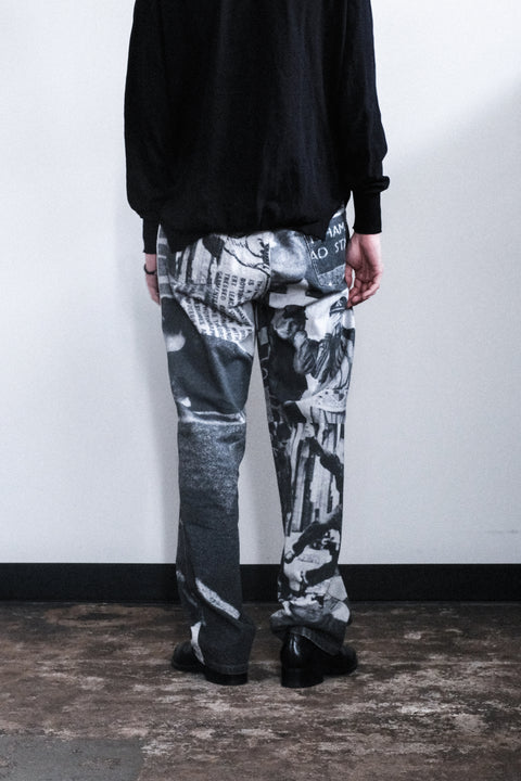 The DUFFER N NEPHEWS/Picture Print Denim Pants